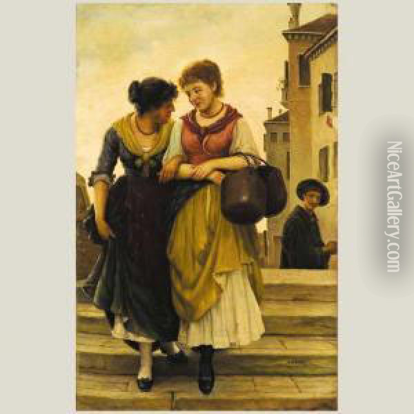Dos Mujeres Oil Painting - Camille Alfred Pabst