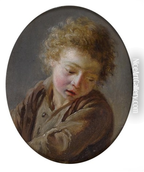Portrait D'enfant Oil Painting - Martin Droelling