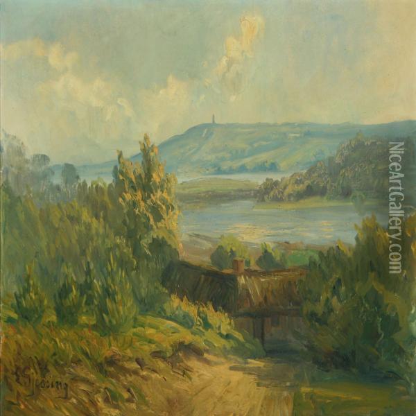 Scenery Nearby Himmelbjerget Oil Painting - Einar Gjessing