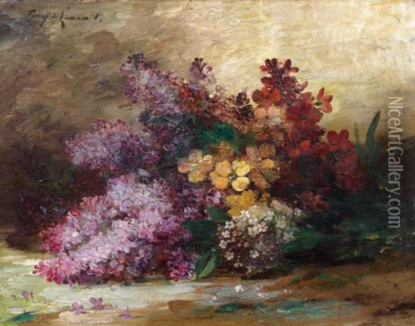Jete De Fleurs Oil Painting - Albert Tibule Furcy De Lavault