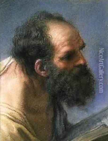 The Head of an Apostle Oil Painting - Benedetto Luti