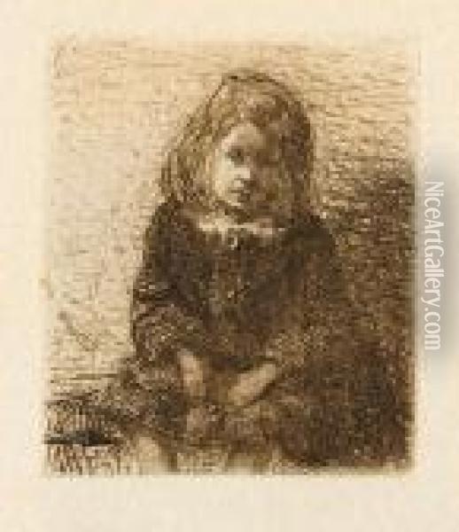 Little Arthur, From Twelve Etchings From Nature Oil Painting - James Abbott McNeill Whistler