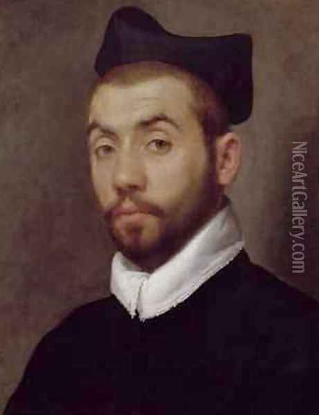 Portrait of a Man presumed to be Clement Marot Oil Painting - Giovanni Battista Moroni