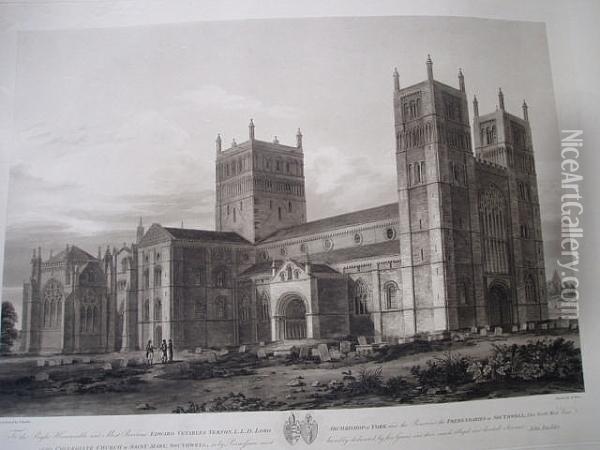 A View Of The Collegiate Church Of Saint Mary, Southwell Oil Painting - Richard Gilson Reeve