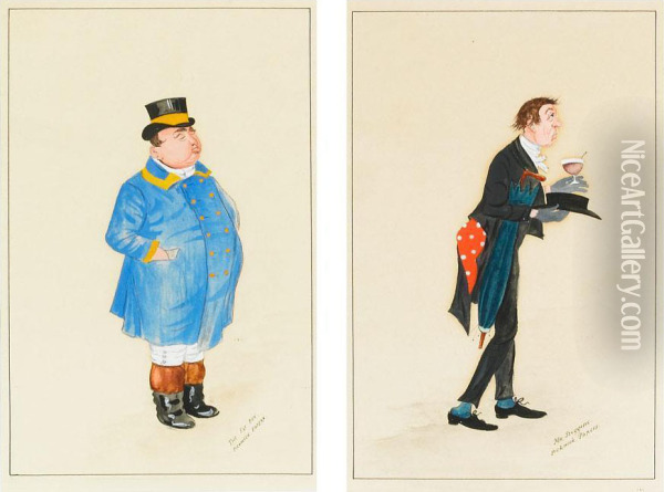 The Fat Boy; Mr. Stiggins Oil Painting - Joseph Clayton Clarke