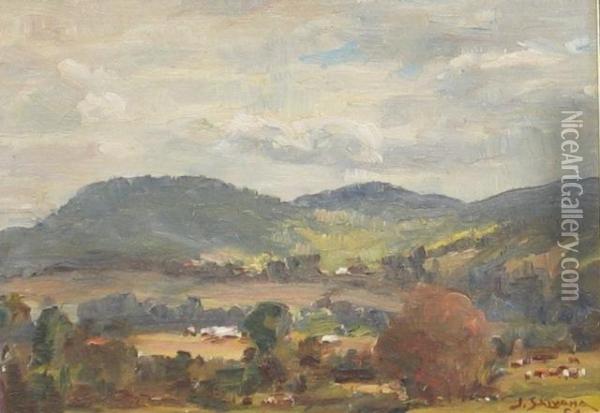 Salvana , Landscape 1954 Oil Painting - John Jack