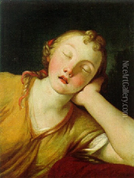 Schlafendes Madchen Oil Painting - Pietro Antonio Rotari