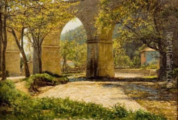 Grand Pont Ou Aqueduc Oil Painting - Remy Cogghe