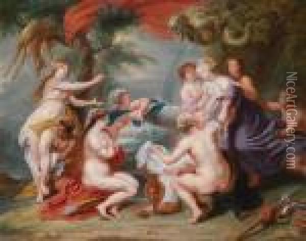 Diana Entdeckt Die Schwangerschaft Der Nymphecallisto Oil Painting - Peter Paul Rubens