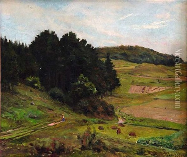 Bergige Landschaft Oil Painting - Franz Paul Maria Guillery