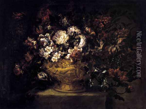 Vase of Flowers (2) Oil Painting - Gabriel De La Corte