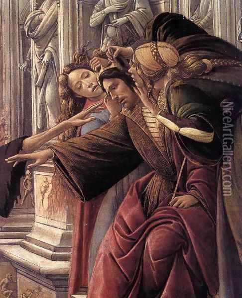 Calumny (detail 3) 1495 Oil Painting - Sandro Botticelli