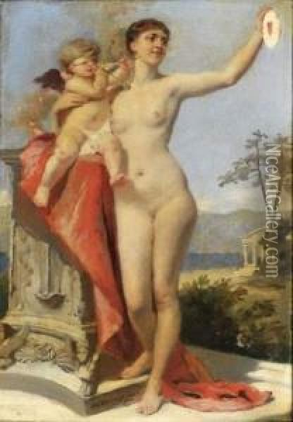L'amour Perce Le Coeur Oil Painting - Ernst Friedrich von Liphardt