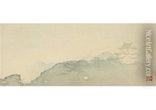Ancient Castle Oil Painting - Seiho Takeuchi