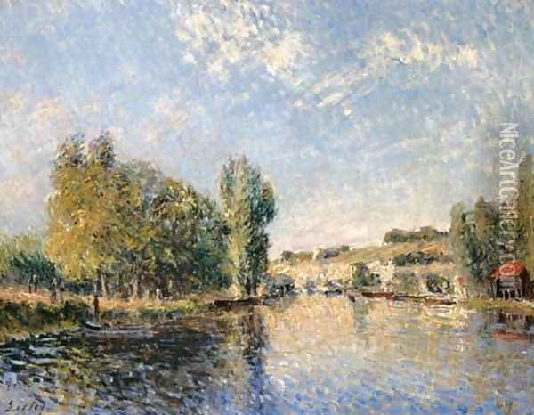 Le Loing a Moret Oil Painting - Alfred Sisley