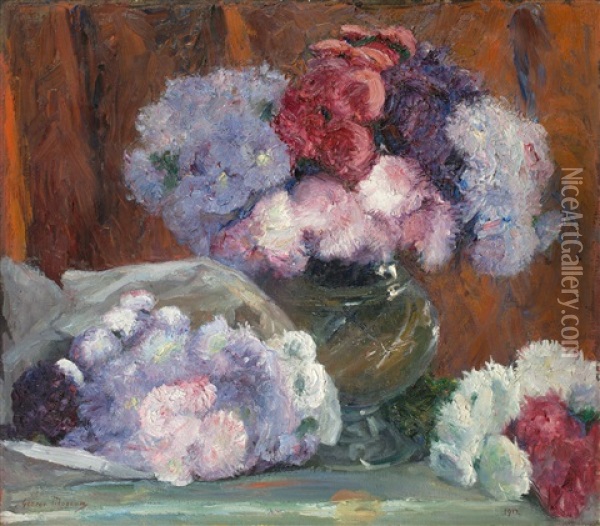 Blumenstilleben Oil Painting - George Mosson