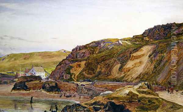Boulay Bay Jersey Oil Painting - Albert Goodwin