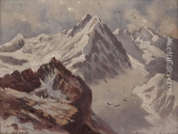 Alpengipfel Mit Dem Wiesbachhorn Oil Painting - Ludwig Haase