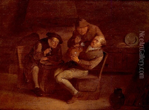 Fumeurs Dans Une Auberge Oil Painting - Egbert van Heemskerck the Elder