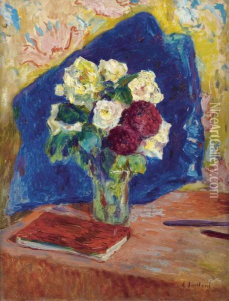 Le Bouquet Et Le Livre Oil Painting - Jean-Edouard Vuillard