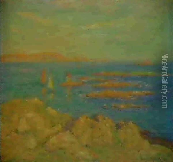 Cote Rocheuse Oil Painting - Henry Moret