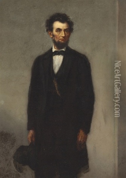 Portrait Of Abraham Lincoln Oil Painting - Joseph Alexandre Ames