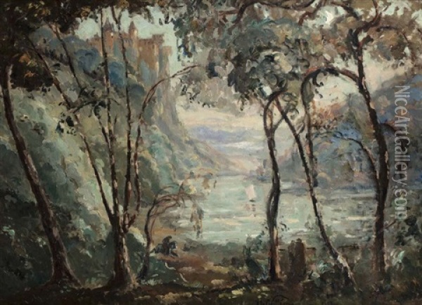 Robaric, Le Patre Oil Painting - Emmanuel Victor Auguste Marie De La Villeon