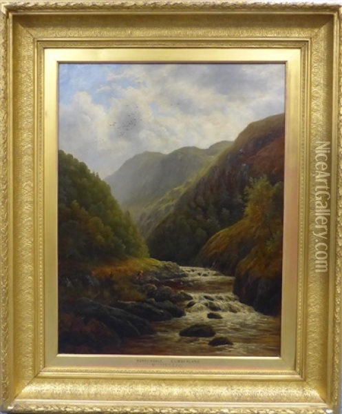 Borrowdale, Cumberland Oil Painting - William Mellor