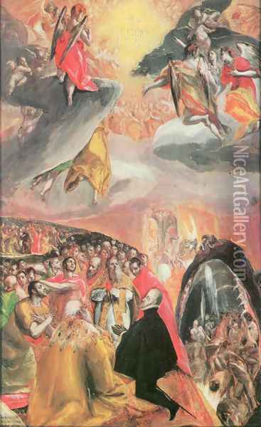 The Adoration of the Name of Jesus Oil Painting - El Greco (Domenikos Theotokopoulos)