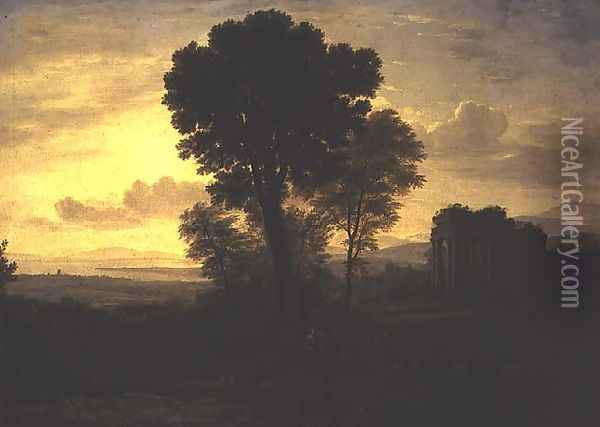 Morning Oil Painting - Claude Lorrain (Gellee)