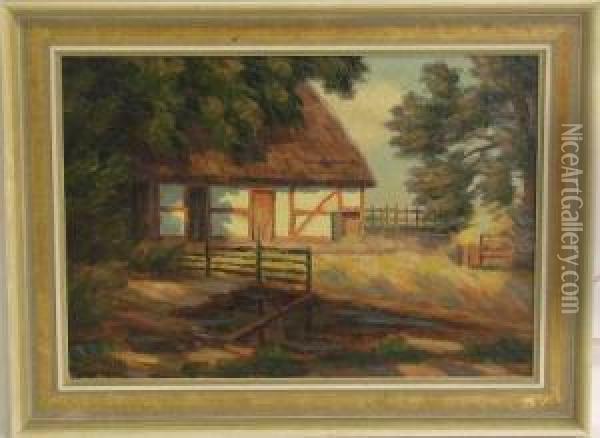 Bauernhaus Unter Baumen Oil Painting - Ary Scheffer