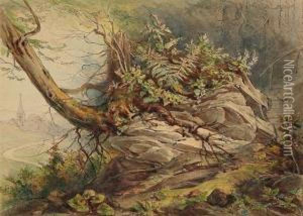 Knorrige Baumwurzeln Oil Painting - Ludwig, Louis Von Sckell