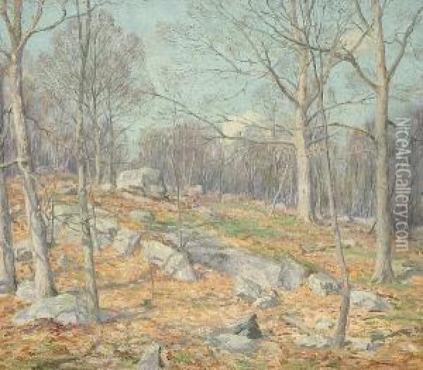 Late Autumn Landscape; Winter Landscape (double-sided) Oil Painting - Wilson Henry Irvine
