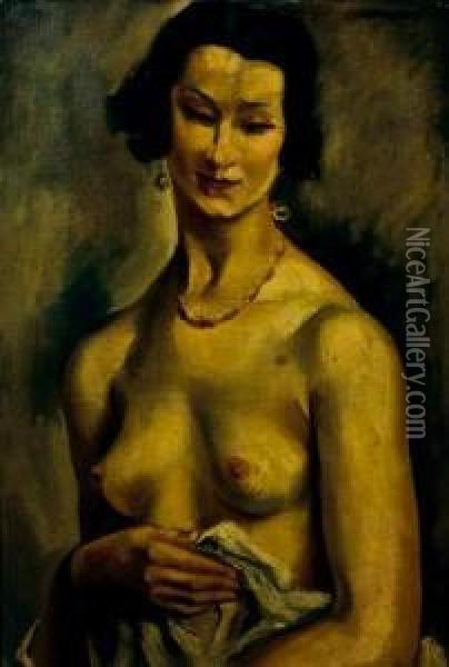 Femme Nue Oil Painting - Andre Favory