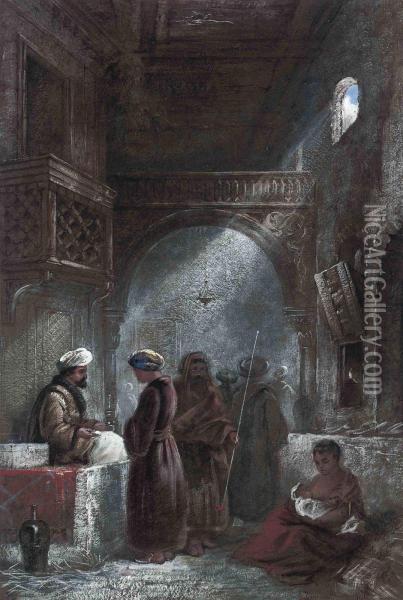 In The Souk Oil Painting - James Drummond