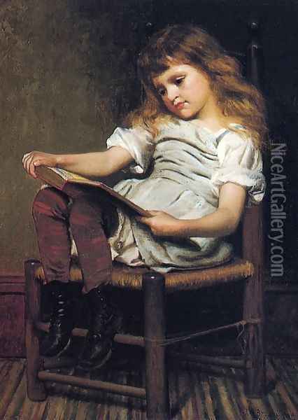 A Leisure Hour Oil Painting - John George Brown