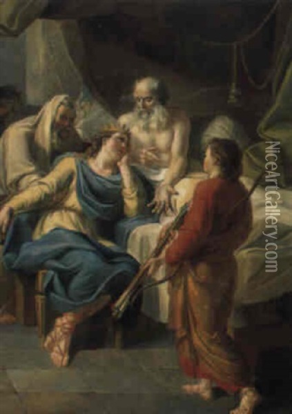 Mythologische Szene Oil Painting - Jean Baptiste Marie Pierre