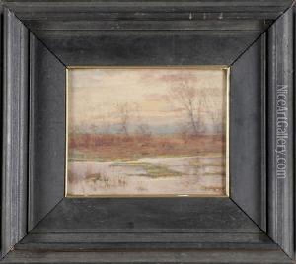 Twilight Late October Near Denver Oil Painting - Charles Partridge Adams