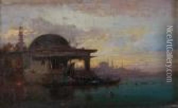 Vue D'istanbul Oil Painting - Henri Duvieux