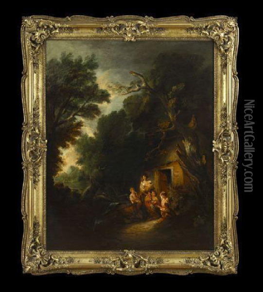 The Cottage Door Oil Painting - Thomas Gainsborough