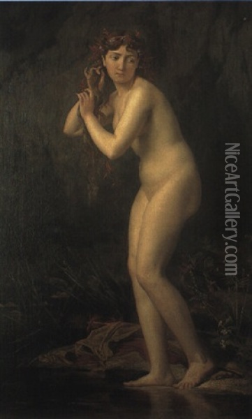 Bathing Nude Oil Painting - Jules Joseph Lefebvre