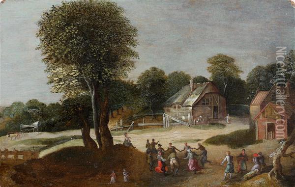 Rejouissances Paysannes Oil Painting - Jacob Grimmer