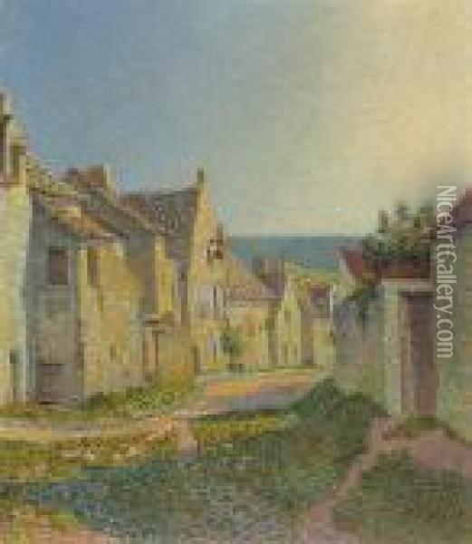 Rue De Village Oil Painting - Henri Edmond Cross