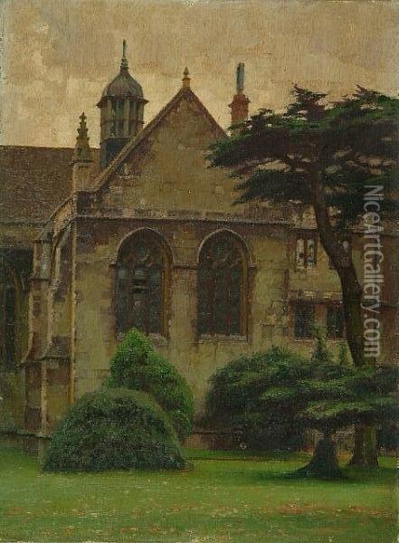 Wadham College Chapel, Oxford Oil Painting - William Logsdail