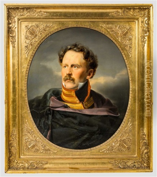 Joseph Weber (1798 - 1881) - Der Badische Hofstallmeister Karl Mayer In Uniform, Datiert 1833 Oil Painting - Joseph Weber