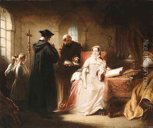 Mary Queen of Scots Oil Painting - English School