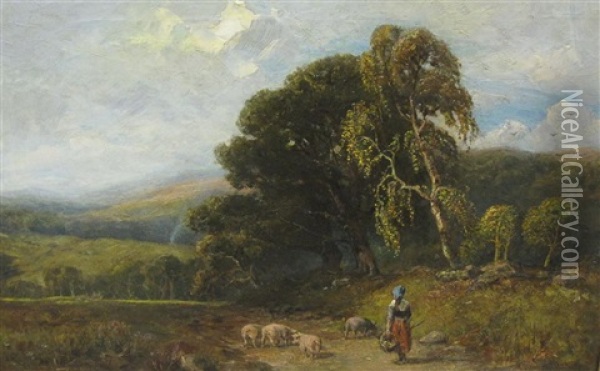 A Pastroal Idyll Oil Painting - Henry Eugene Compton