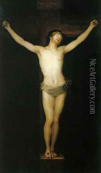 Crucified Christ Oil Painting - Francisco De Goya y Lucientes