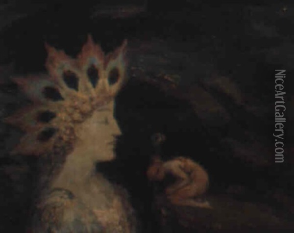 The Goddess Oil Painting - George Russell