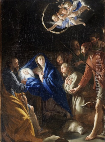 The Adoration Of The Shepherds Oil Painting - Philippe de Champaigne